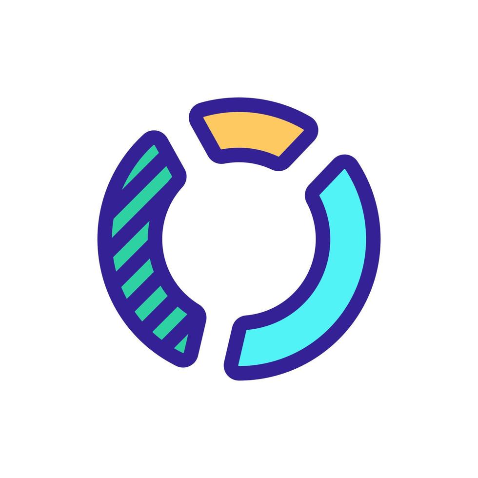dividing the chart icon vector. Isolated contour symbol illustration vector