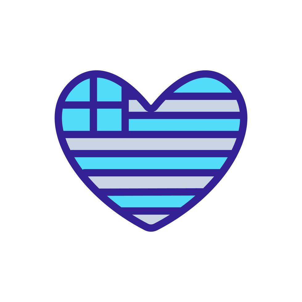 Greece flag icon vector. Isolated contour symbol illustration vector