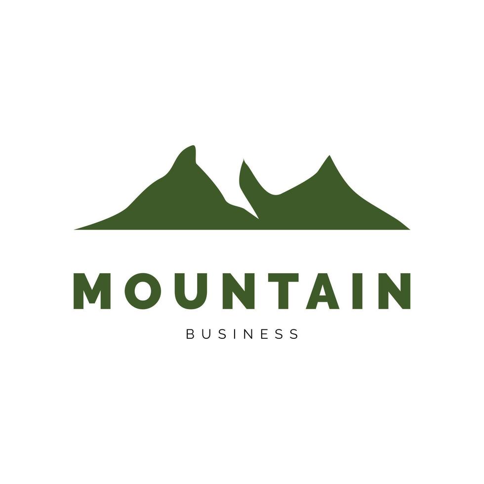 inspiración para el diseño del logotipo del icono de la montaña vector