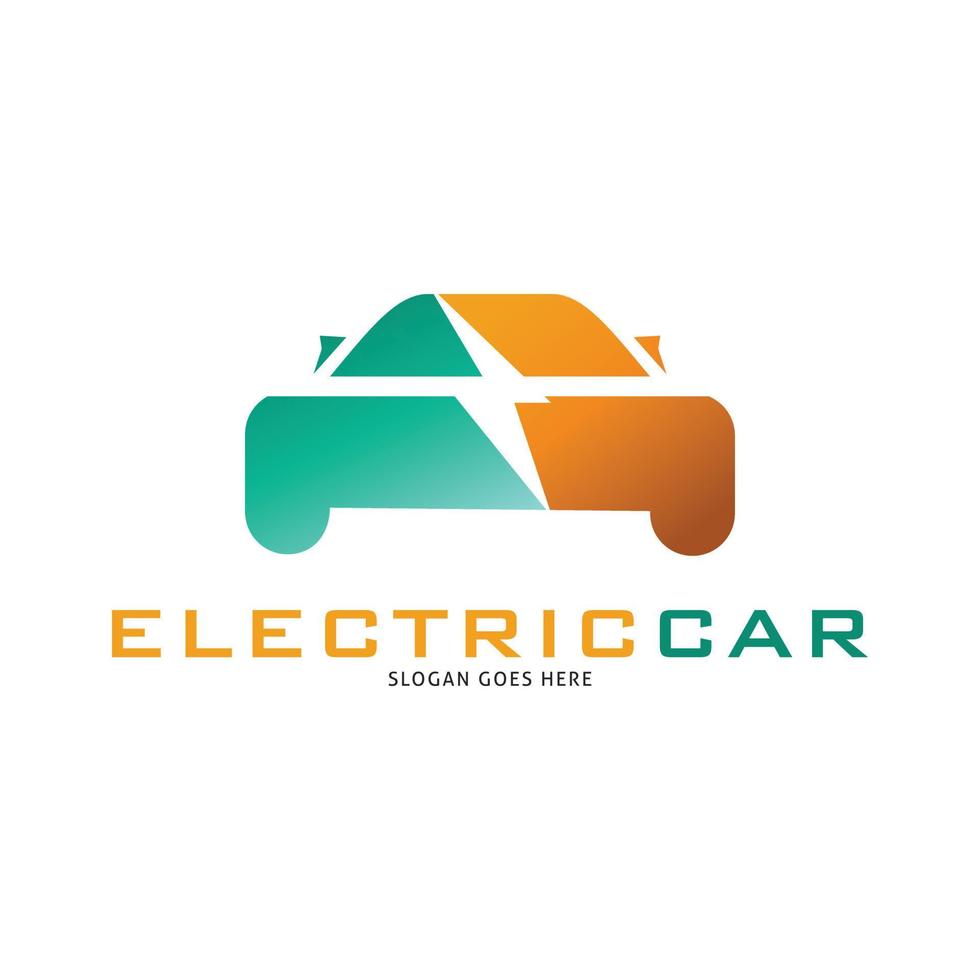 diseño de ilustración de plantilla de logotipo de vector de icono de coche eléctrico