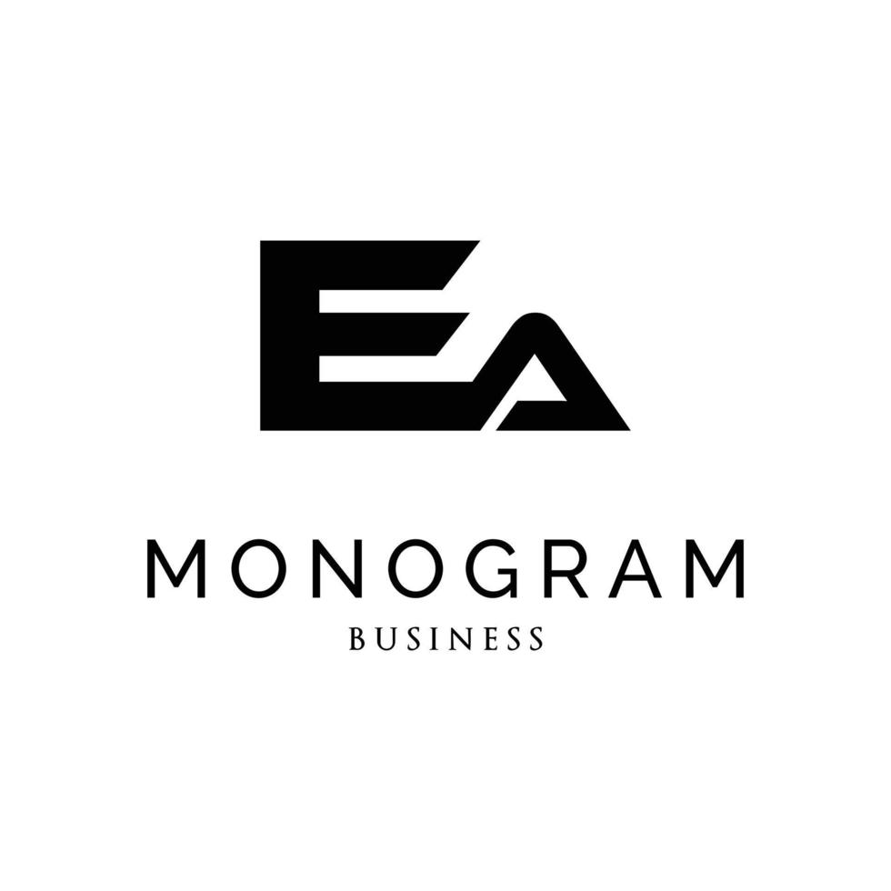 Initial letter EA monogram logo design inspiration vector