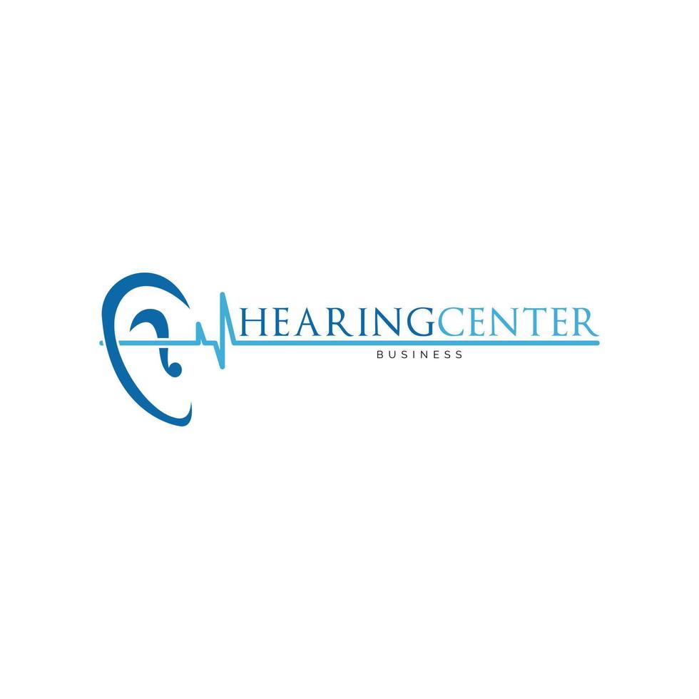 Hearing center icon logo design inspiration vector