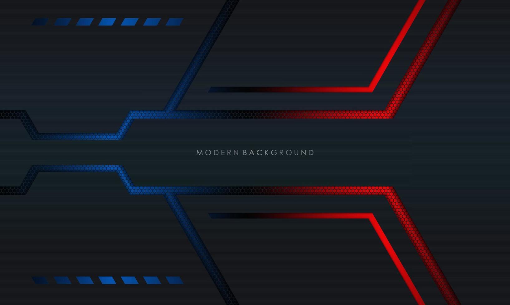 Modern abstract background  blue color with red and blue light vector