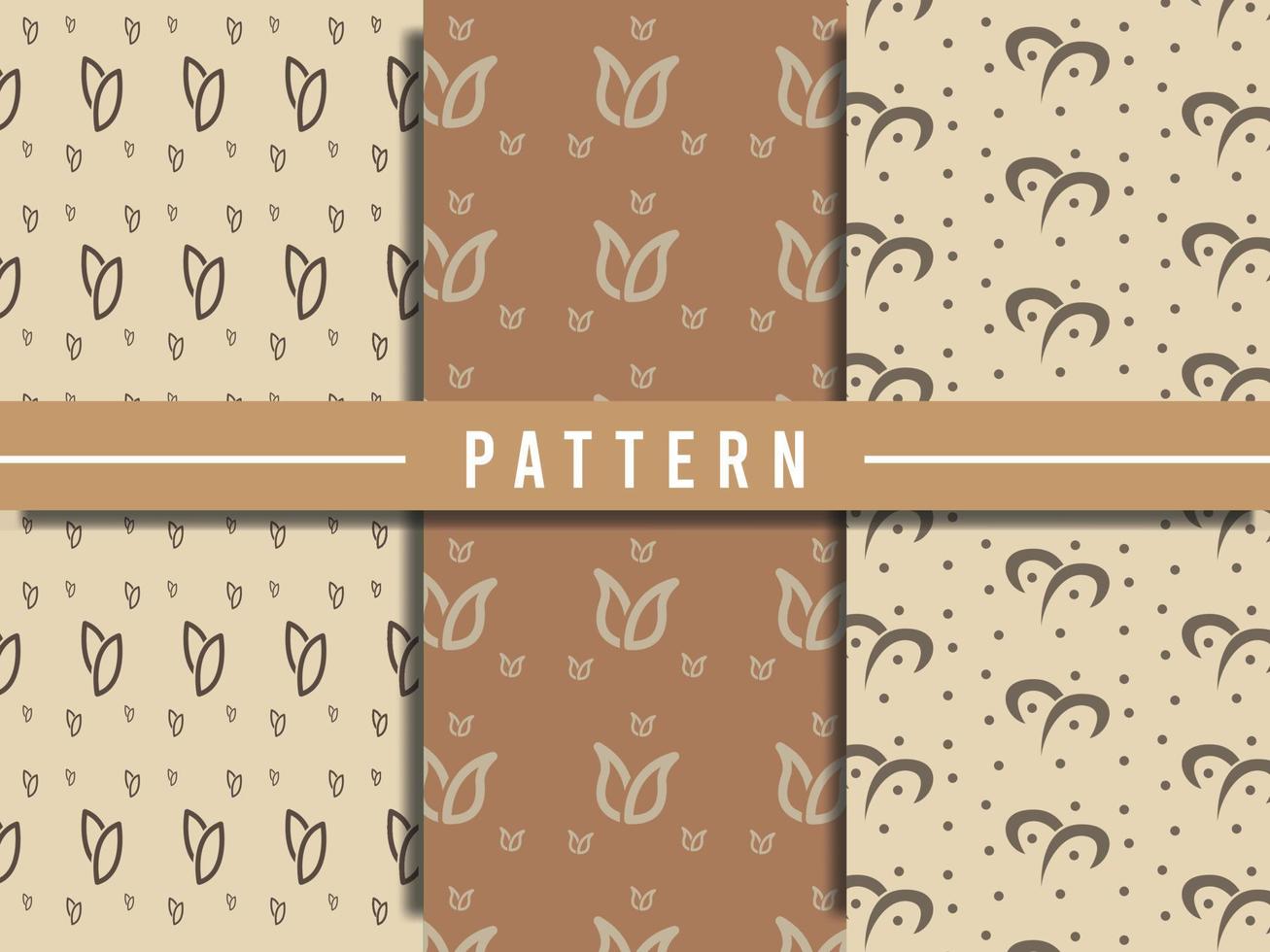 background pattern design template, with brown foliage style vector