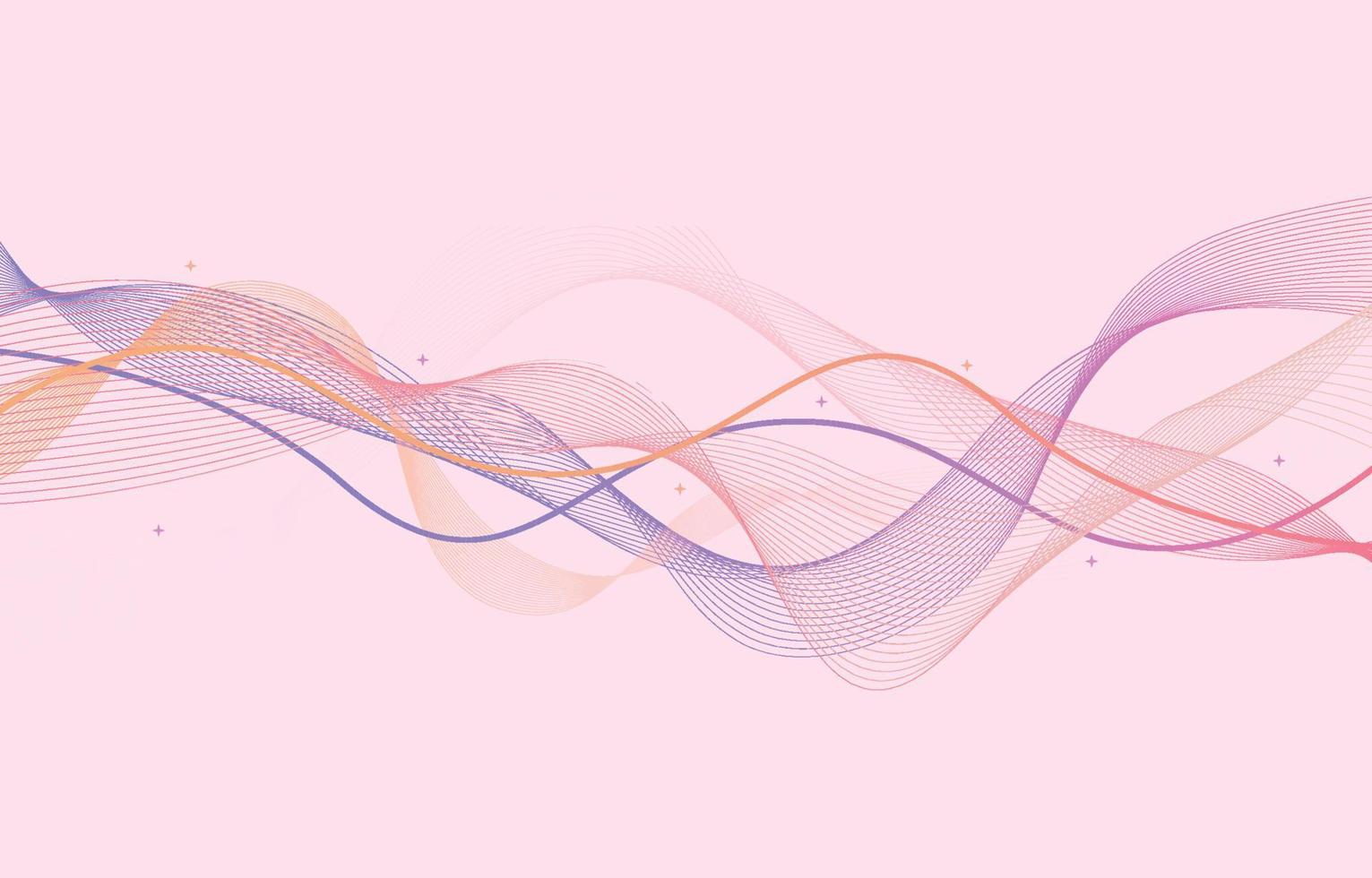 Wave Wavy Wire Line Pastel Background vector