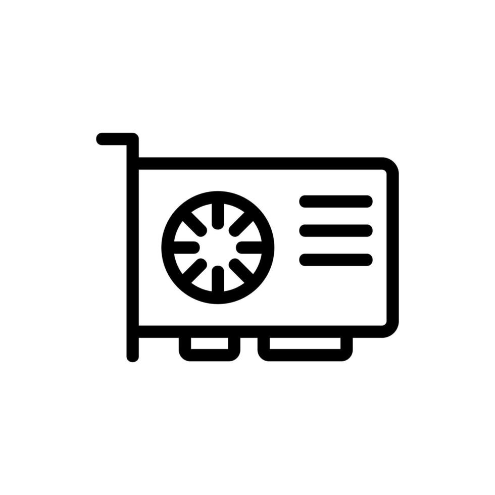 fastest graphics card icon vector outline illustration