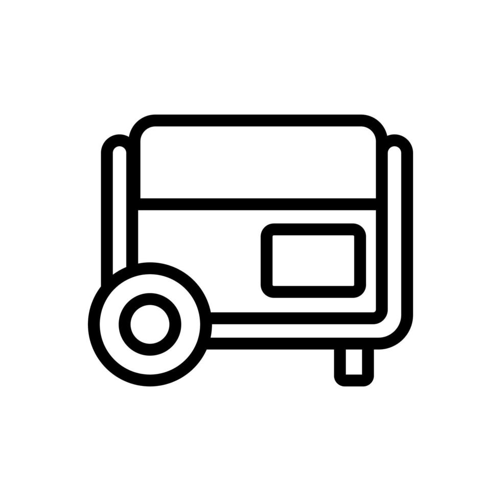 gas generator icon vector outline illustration