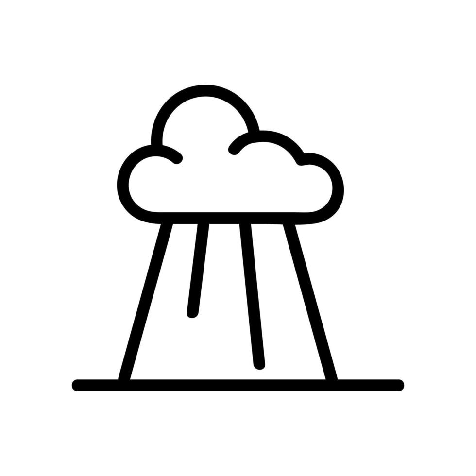 thundercloud with rain icon vector outline illustration