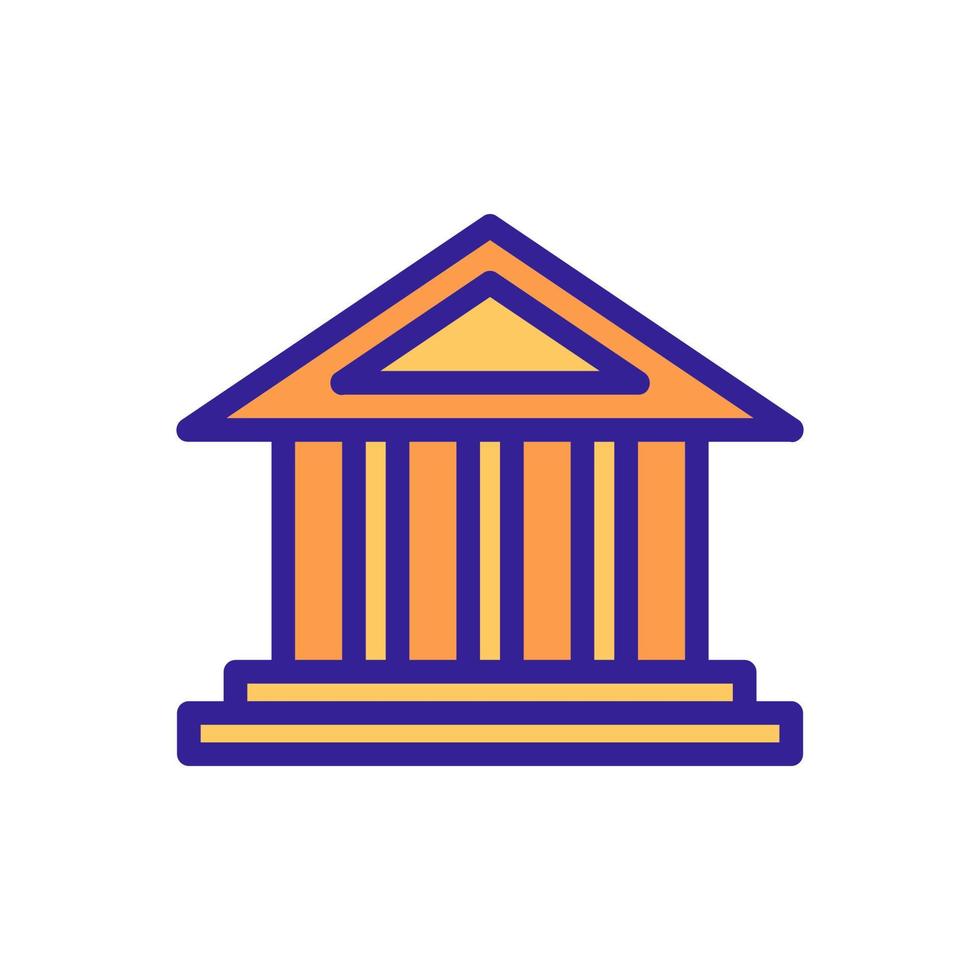 Greece building icon vector. Isolated contour symbol illustration vector
