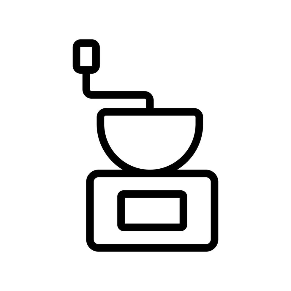 mechanical food processor with bowl icon vector outline illustration