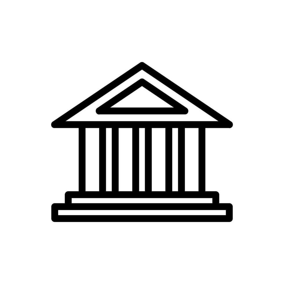 vector de icono de edificio de grecia. ilustración de símbolo de contorno aislado