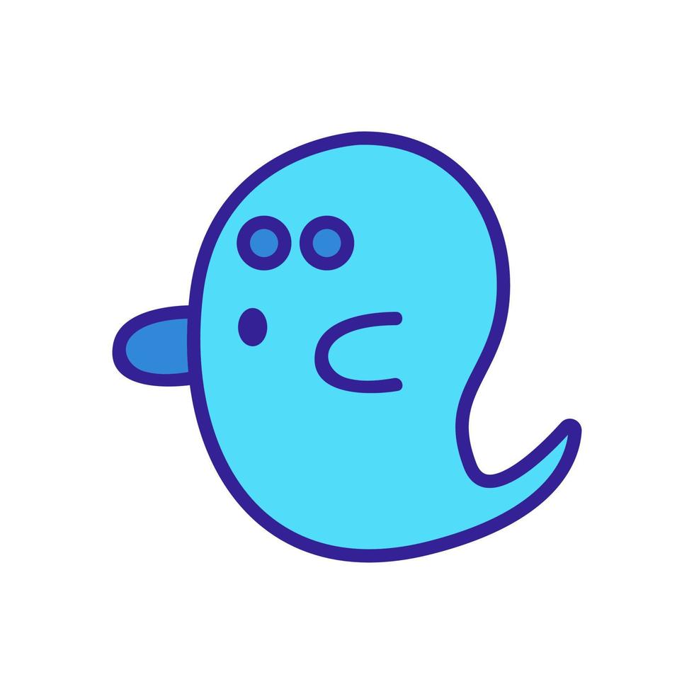 ghost icon vector. Isolated contour symbol illustration vector