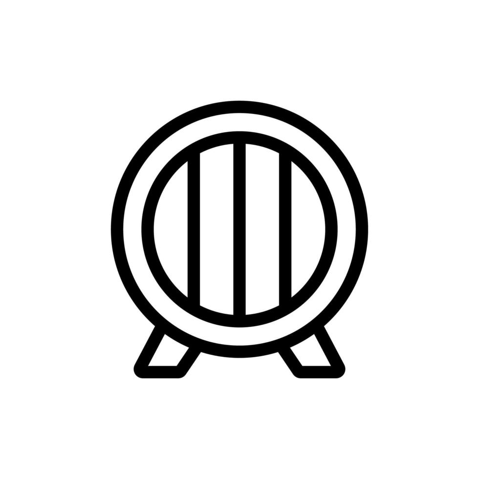 barrel icon vector. Isolated contour symbol illustration vector