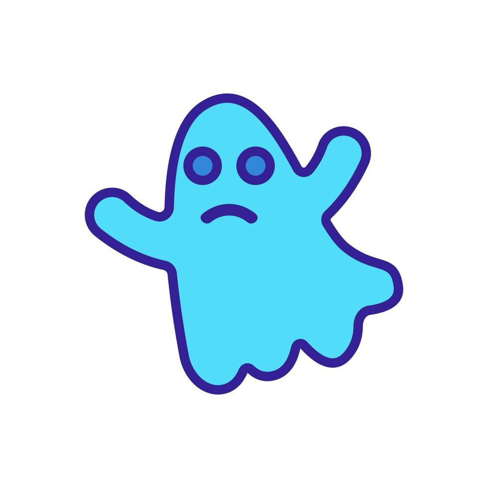 ghost icon vector. Isolated contour symbol illustration vector