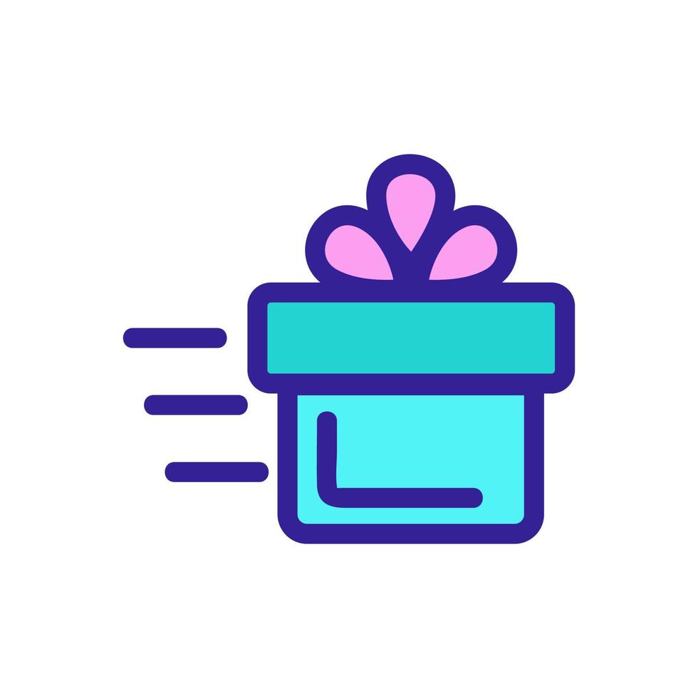Sending a gift icon to the vector. Isolated contour symbol illustration vector