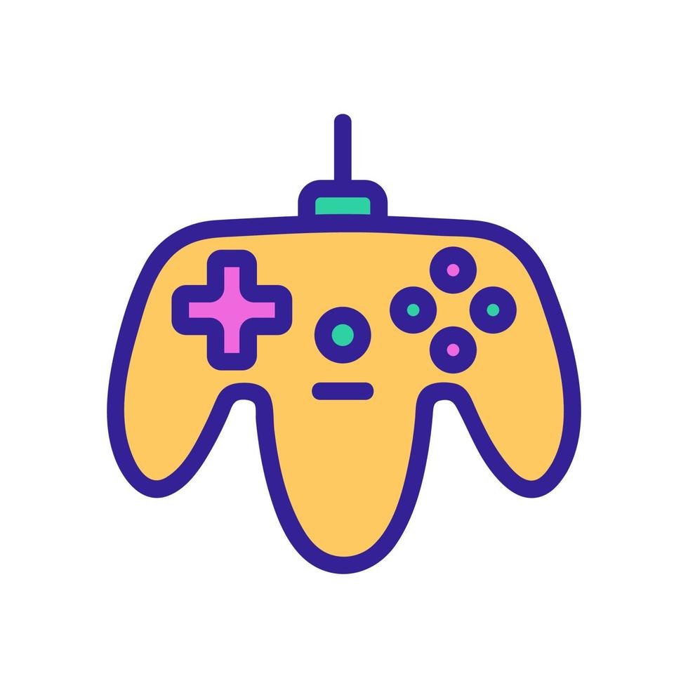 Game joystick icon vector. Isolated contour symbol illustration vector