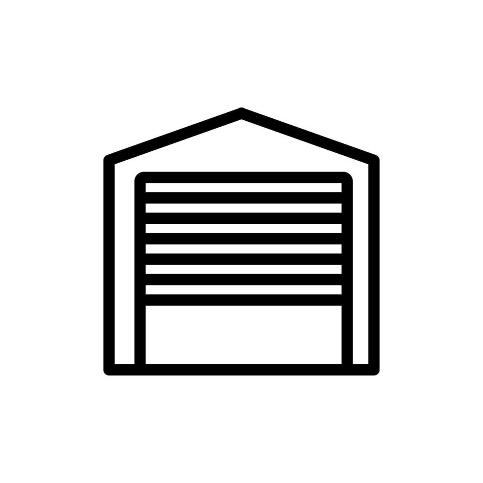 ajar automatic garage door icon vector outline illustration