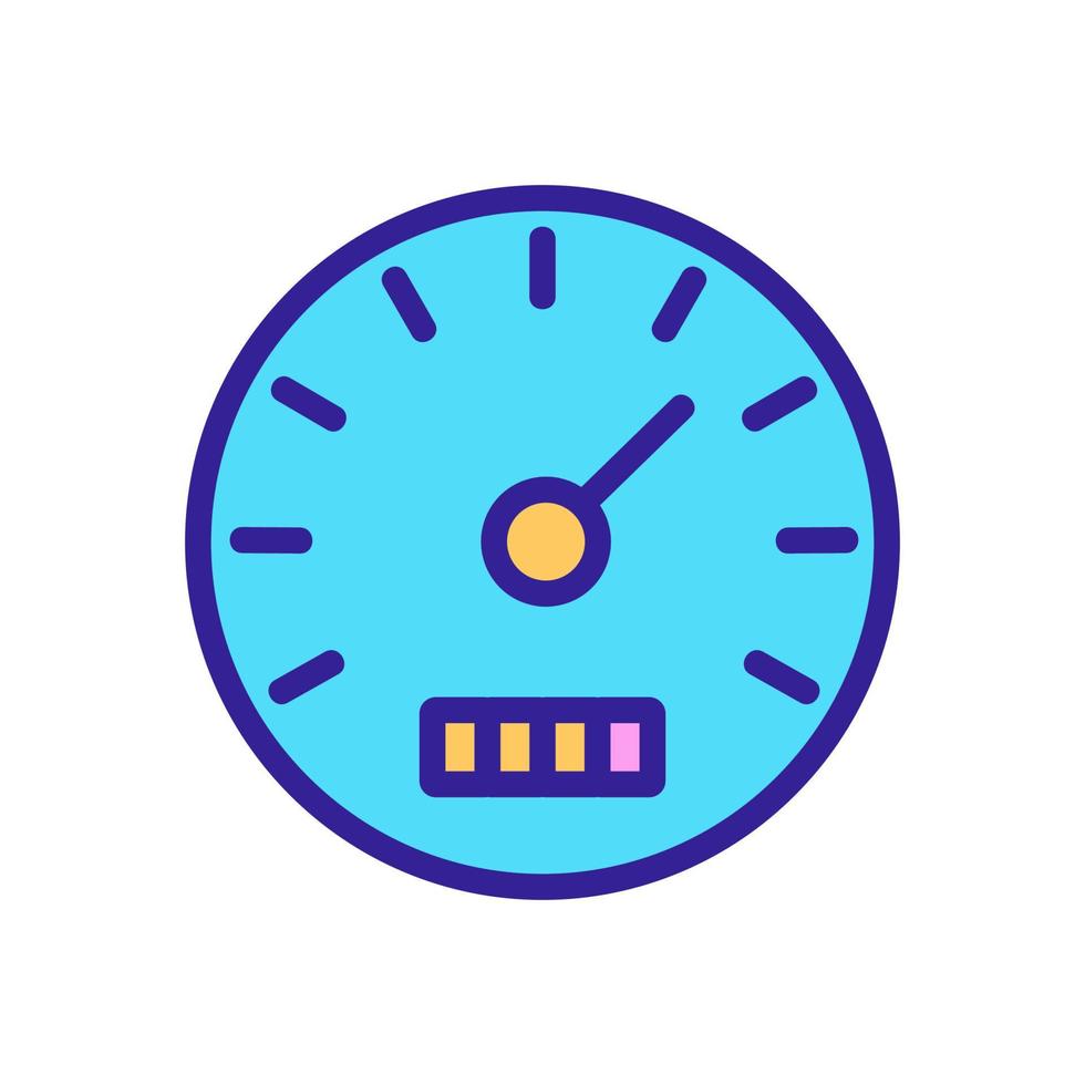 speedometer kilometers icon vector outline illustration