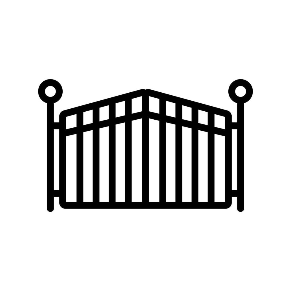 ilustración de contorno de vector de icono de puerta de entrada decorativa
