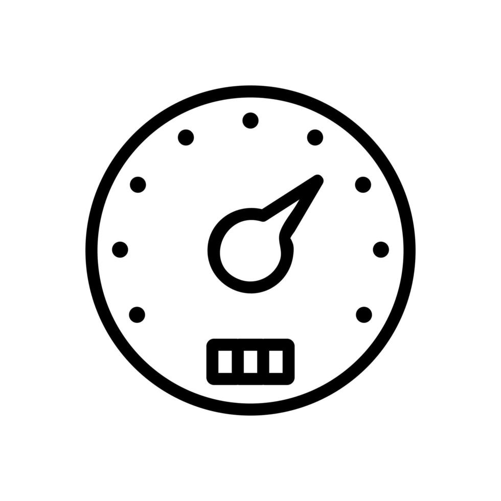 gas speed indicator icon vector outline illustration