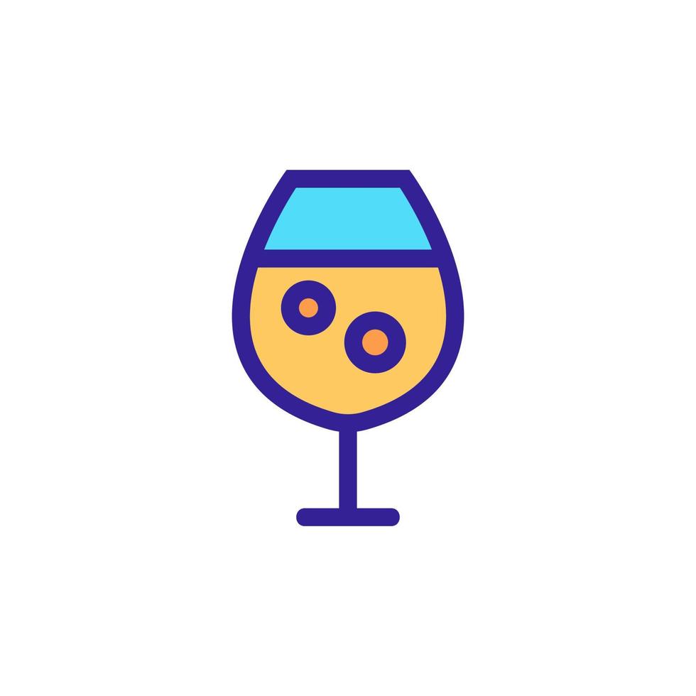 glass of wine icon vector. Isolated contour symbol illustration vector