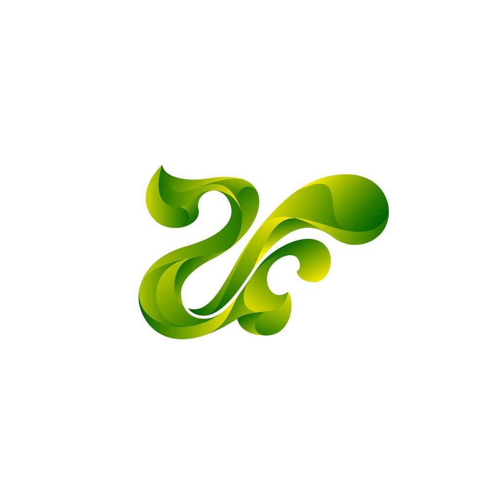 un logotipo de la naturaleza de la letra. logotipo de spa y cosmética vector