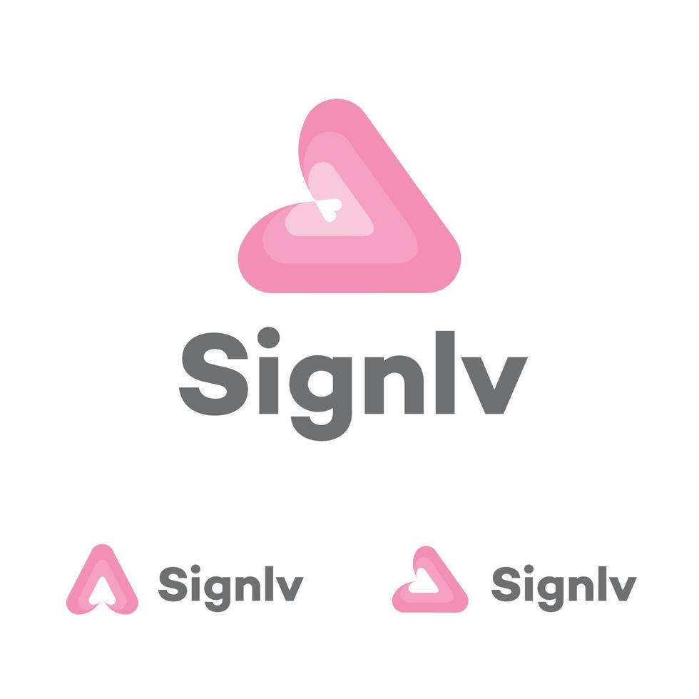 diseño de variaciones de logotipo de signo de amor vector