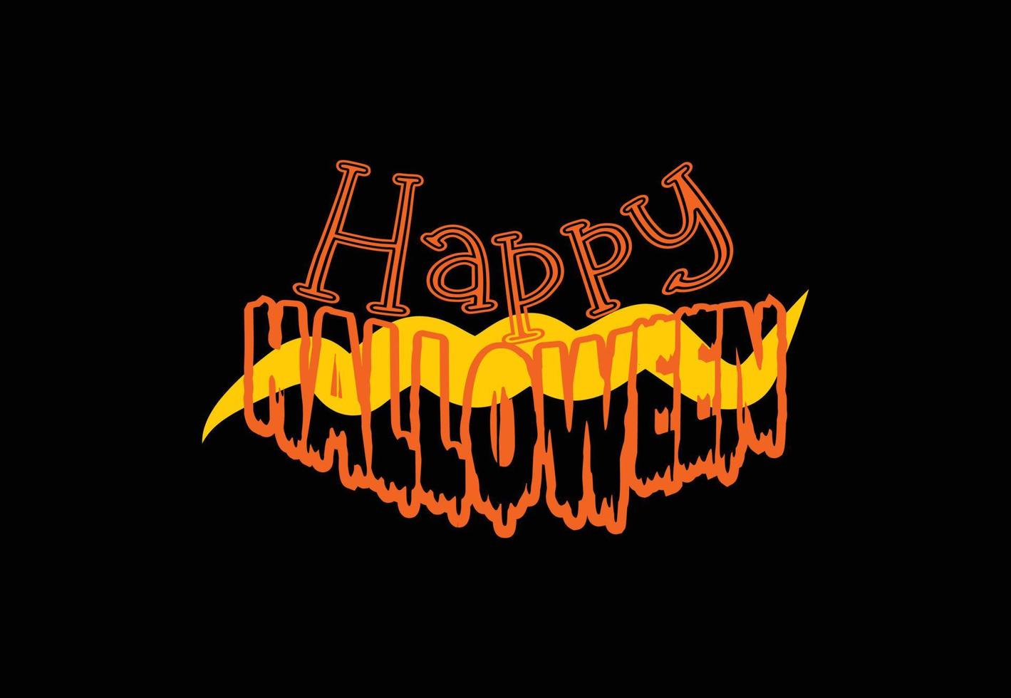 Happy halloween logo, banner, t shirt design template vector