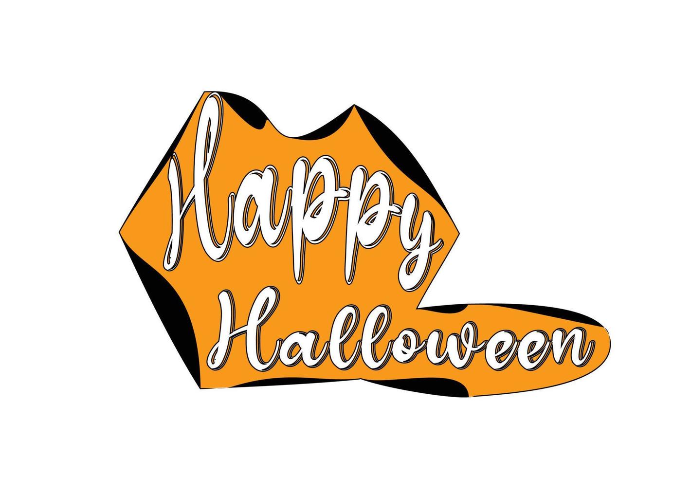 logotipo de feliz halloween, banner, plantilla de diseño de camiseta vector