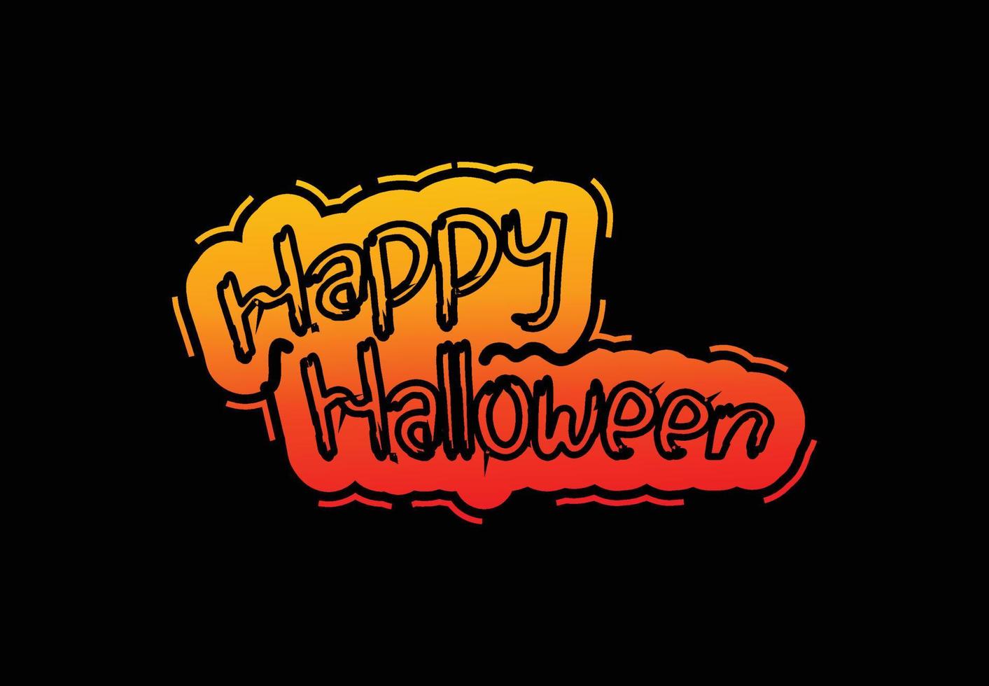 Happy halloween logo, banner, t shirt design template vector