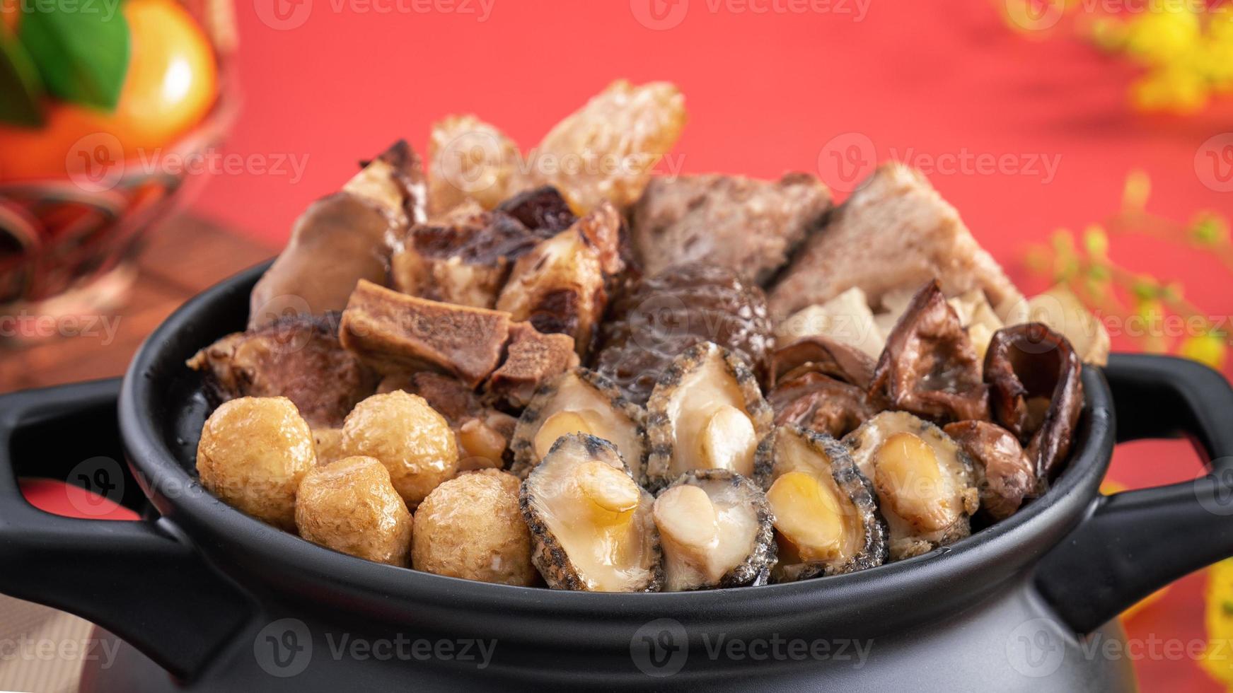 Close up of traditional Chinese food named Fo Tiao Qiang. photo