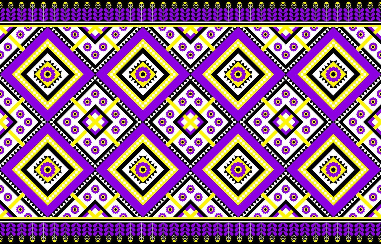 Ethnic seamless pattern. Colorful decorative flower. Native traditional. design for background,wallpaper,texture,fabric,batik,cappet,clothing,sarong,embroidery vector