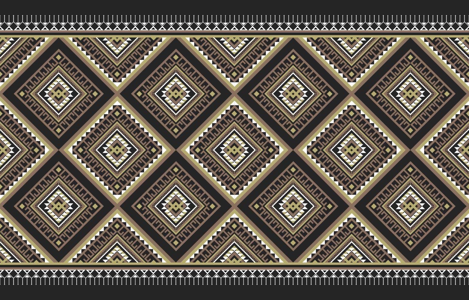 Abstract ethnic geometric pattern brown. Design for background, illustration, wallpaper, fabric, texture, batik, carpet, clothing, embroidery vector