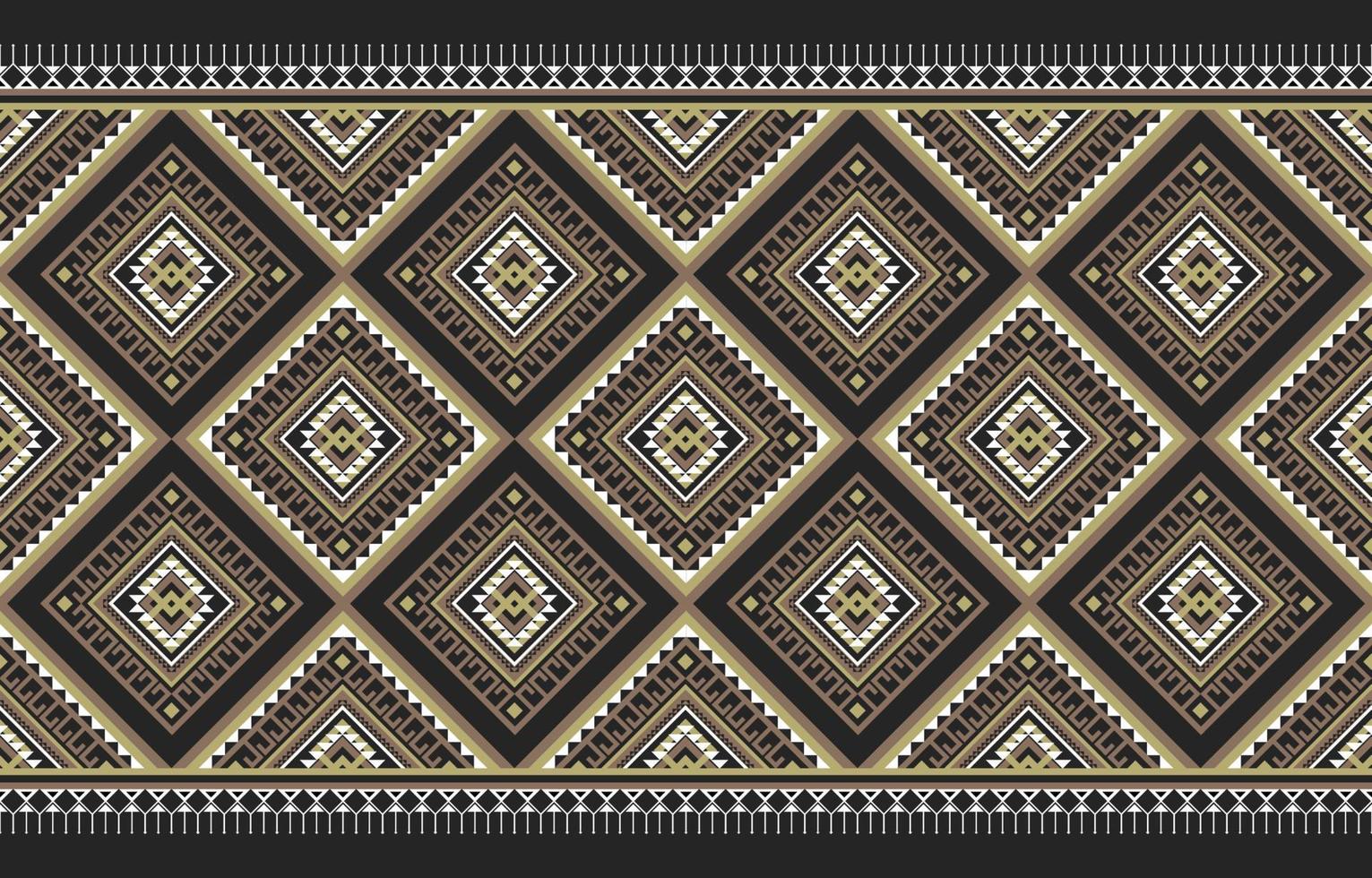 Abstract ethnic geometric pattern brown. Design for background, illustration, wallpaper, fabric, texture, batik, carpet, clothing, embroidery vector