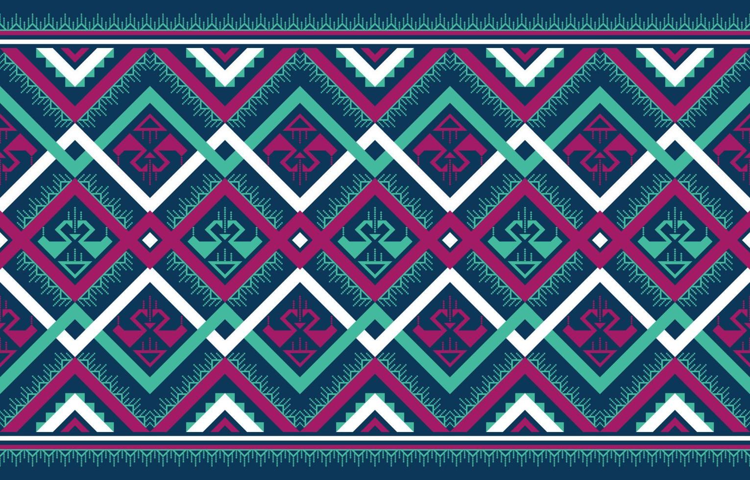 Abstract geometric ethnic seamless pattern. Traditional tribal style. Design for background,illustration,texture,fabric,batik,wallpaper,carpet,clothing,embroidery. vector