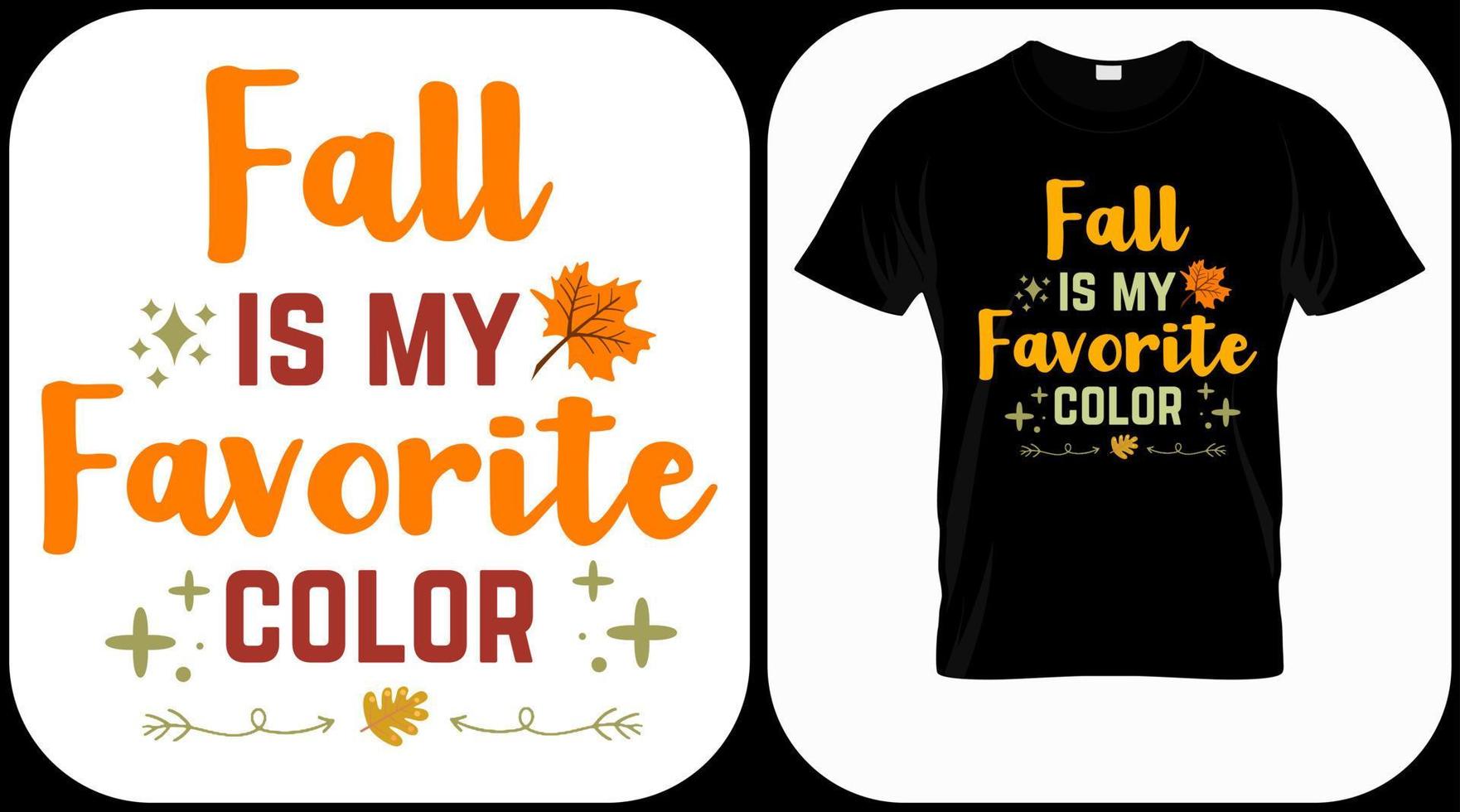 Fall is my favorite color. Autumn season hand  written phrase. Colorful fall season hand drawn slogan. Autumn theme lettering vector phrases. Scrapbooking elements for harvest party.