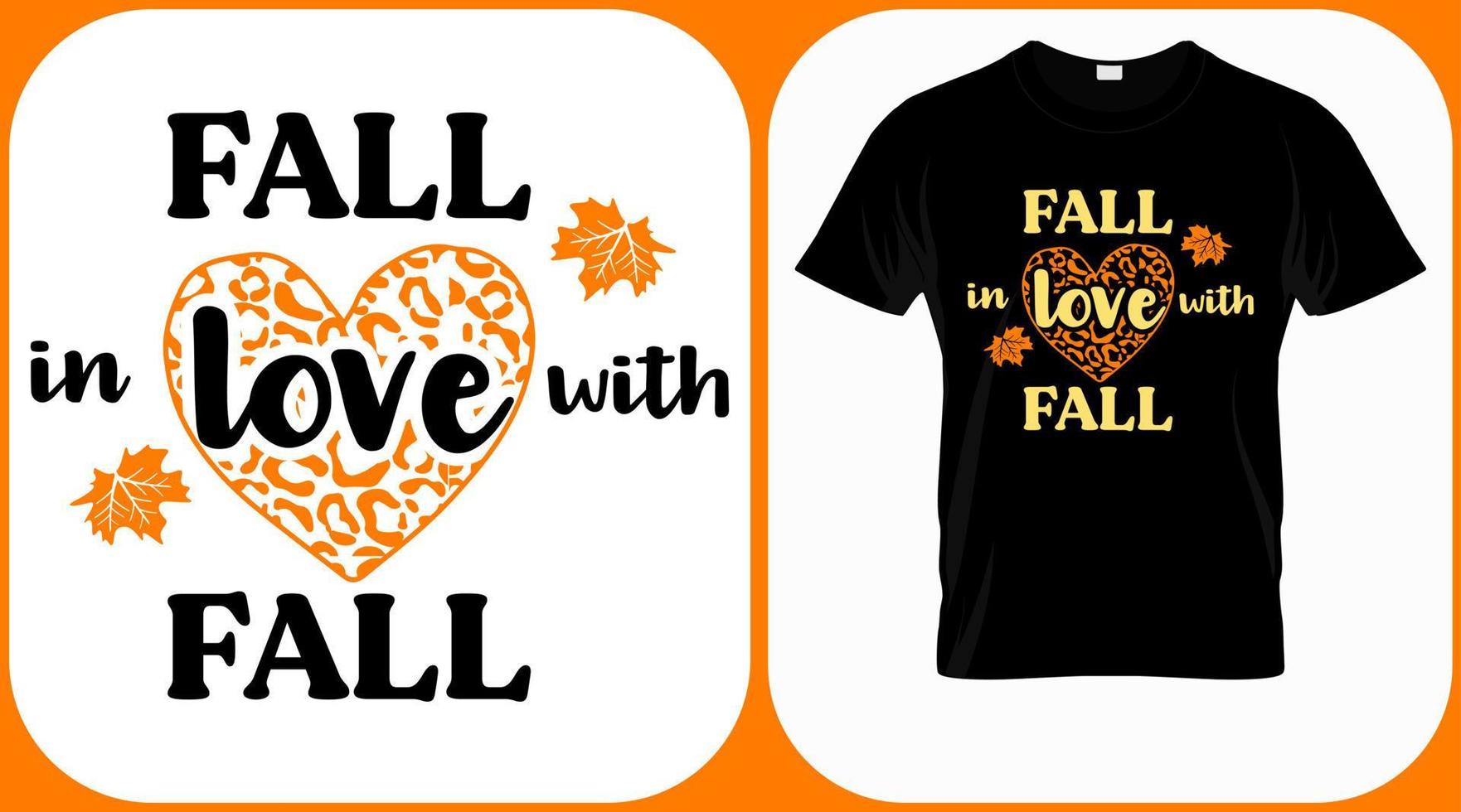 Fall in love with fall. Autumn season hand  written phrase. Colorful fall season hand drawn slogan. Autumn theme lettering vector phrases. Scrapbooking elements for harvest party.