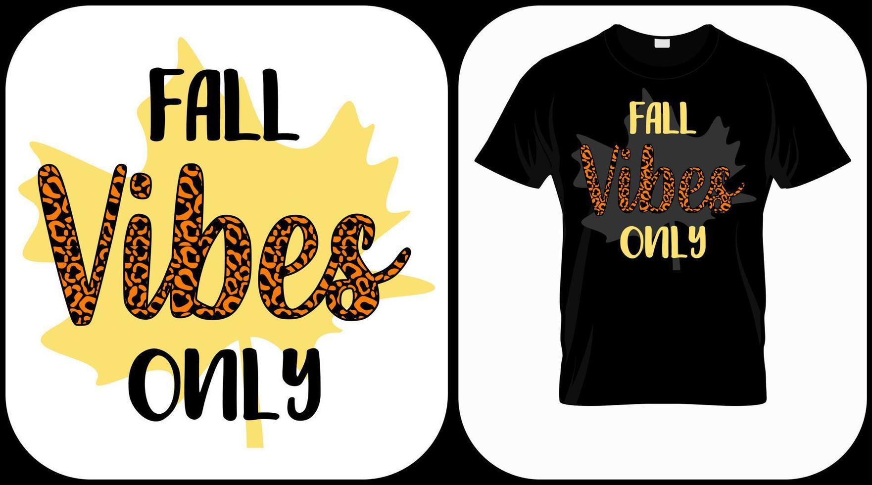 Fall vibes only. Autumn season hand  written phrase. Colorful fall season hand drawn slogan. Autumn theme lettering vector phrases. Scrapbooking elements for harvest party.