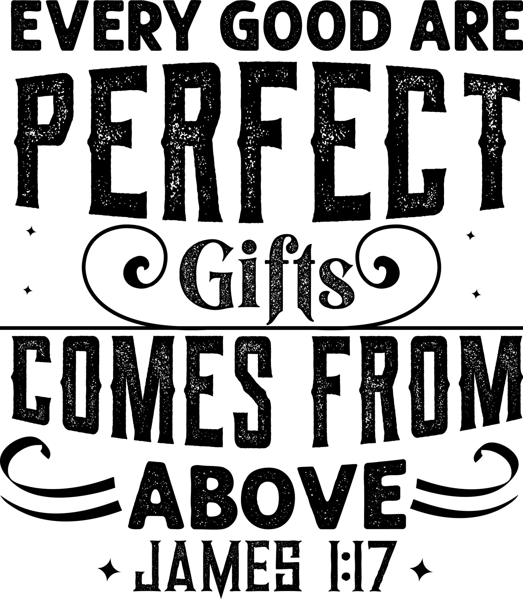 Every good are perfect gift comes from above, James, Bible verse