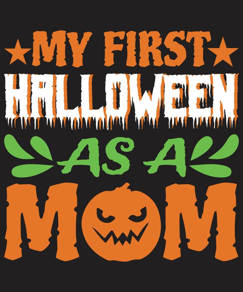 mi primer halloween como mamá vector