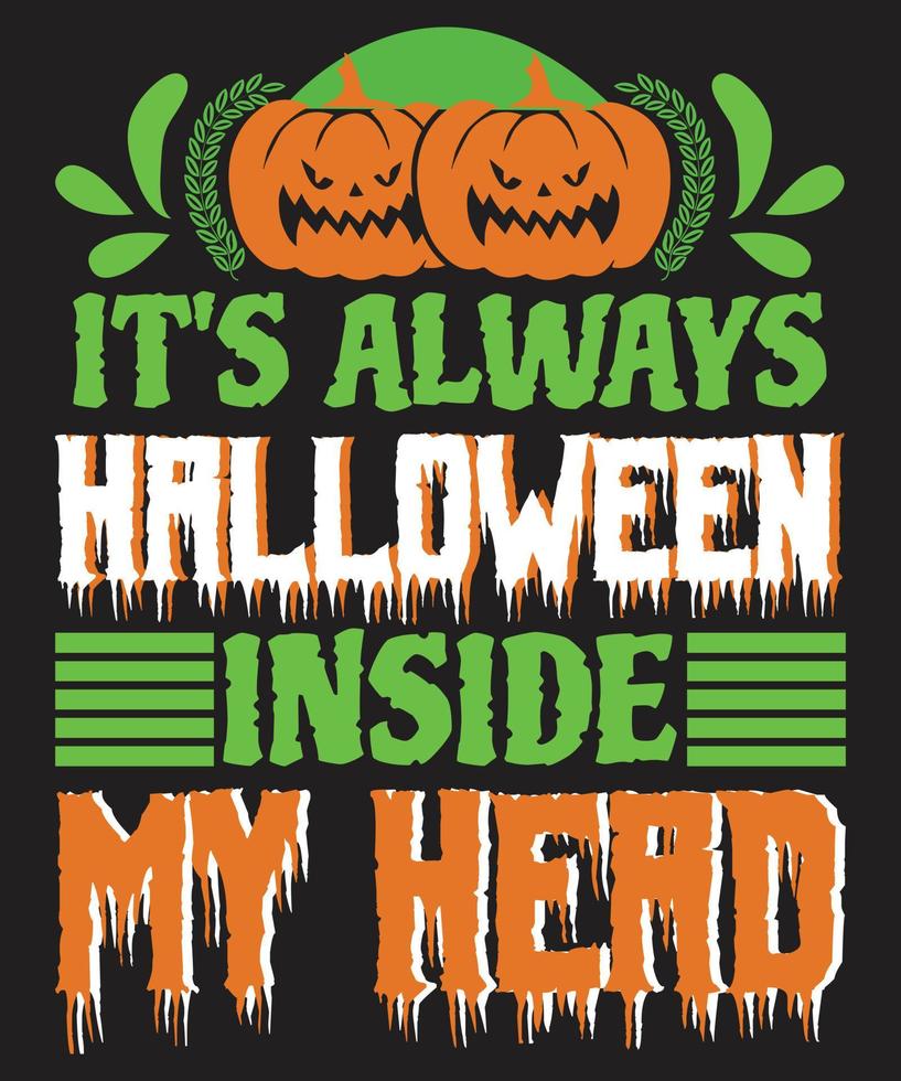 It's Always Halloween Inside My Head 9934806 Vector Art at Vecteezy