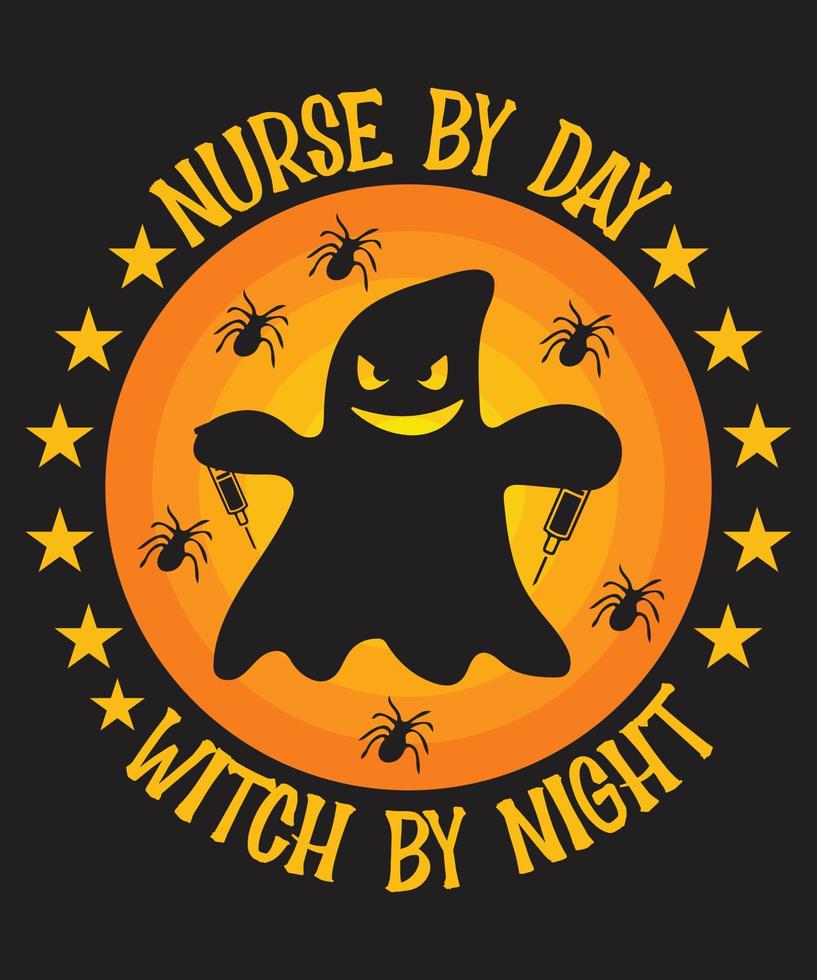 Nurse By Day Witch By Night vector