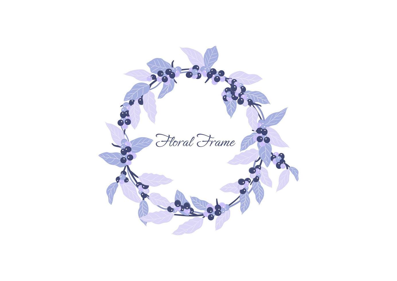 collection of foliage and floral crown vector on white background