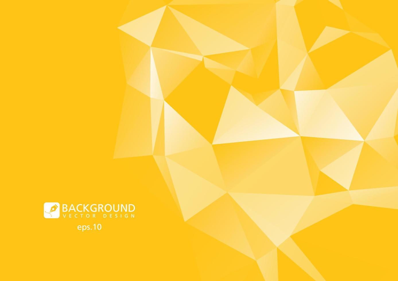 Yellow Abstract polygonal Geometric background. vector