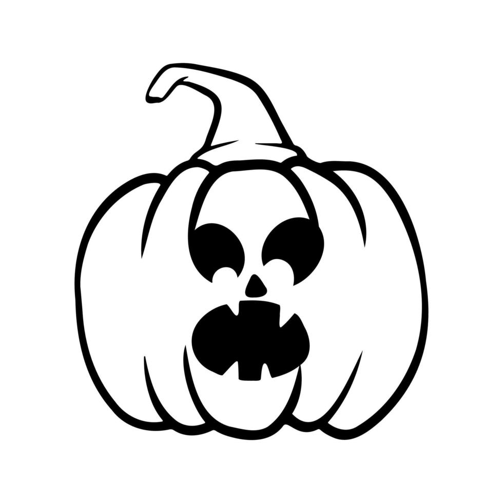 calabazas de halloween jack o caras de linternas. icono de calabaza. calabaza de halloween de miedo. vector