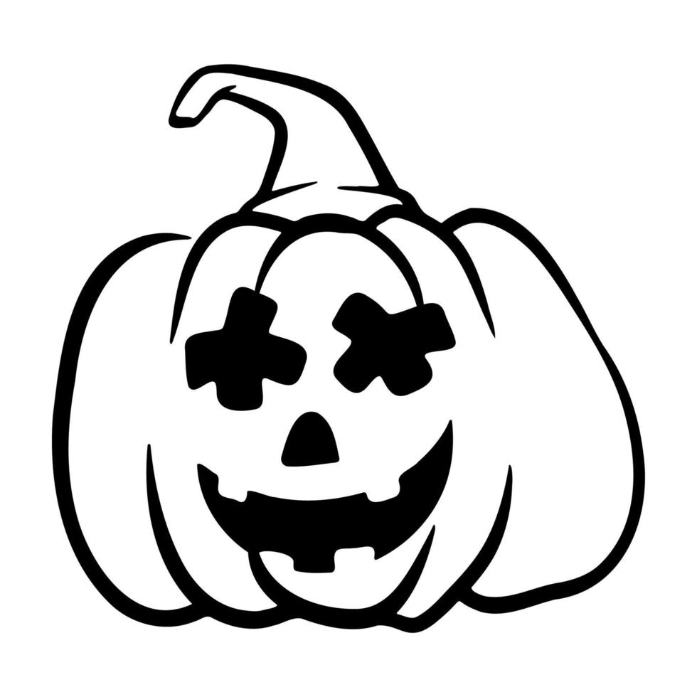 calabazas de halloween jack o caras de linternas. icono de calabaza. calabaza de halloween de miedo. vector