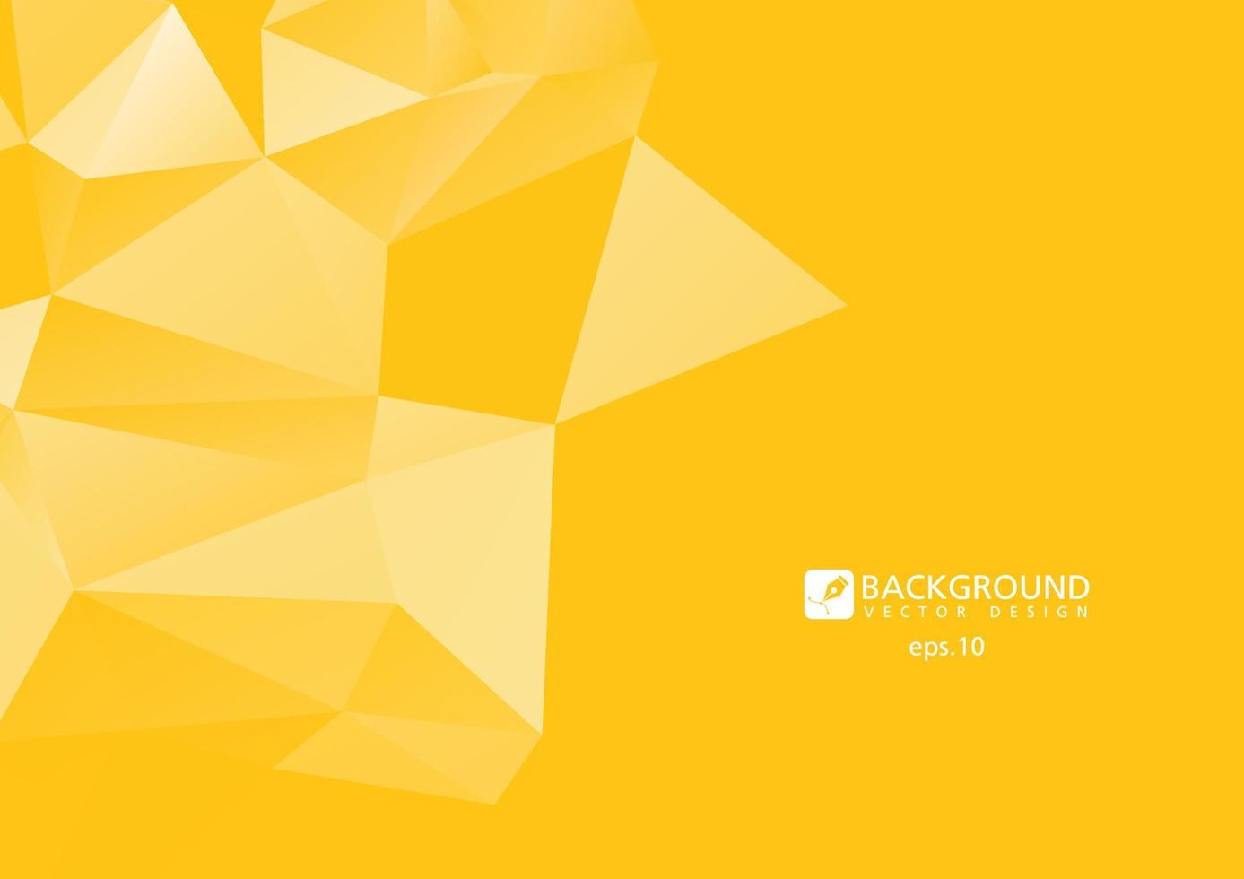 Yellow Abstract polygonal Geometric background. vector