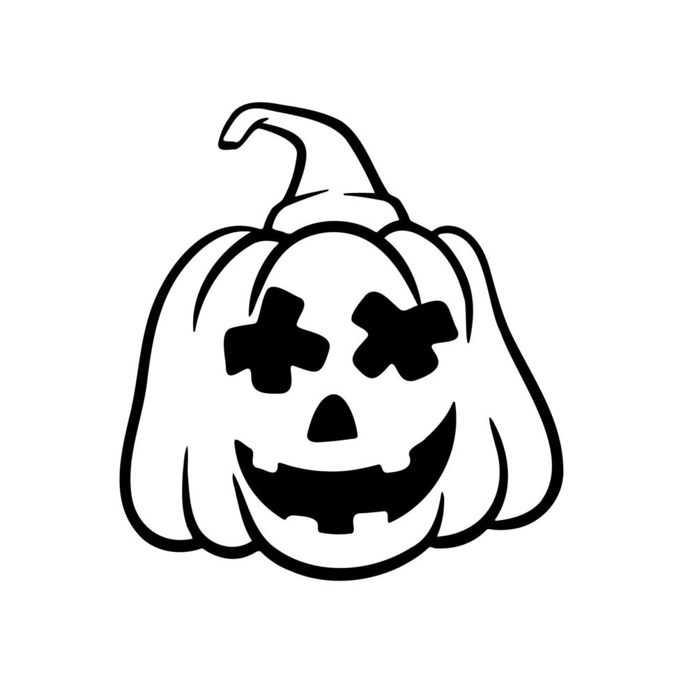 calabazas de halloween jack o caras de linternas. icono de calabaza. calabaza de halloween de miedo. vector