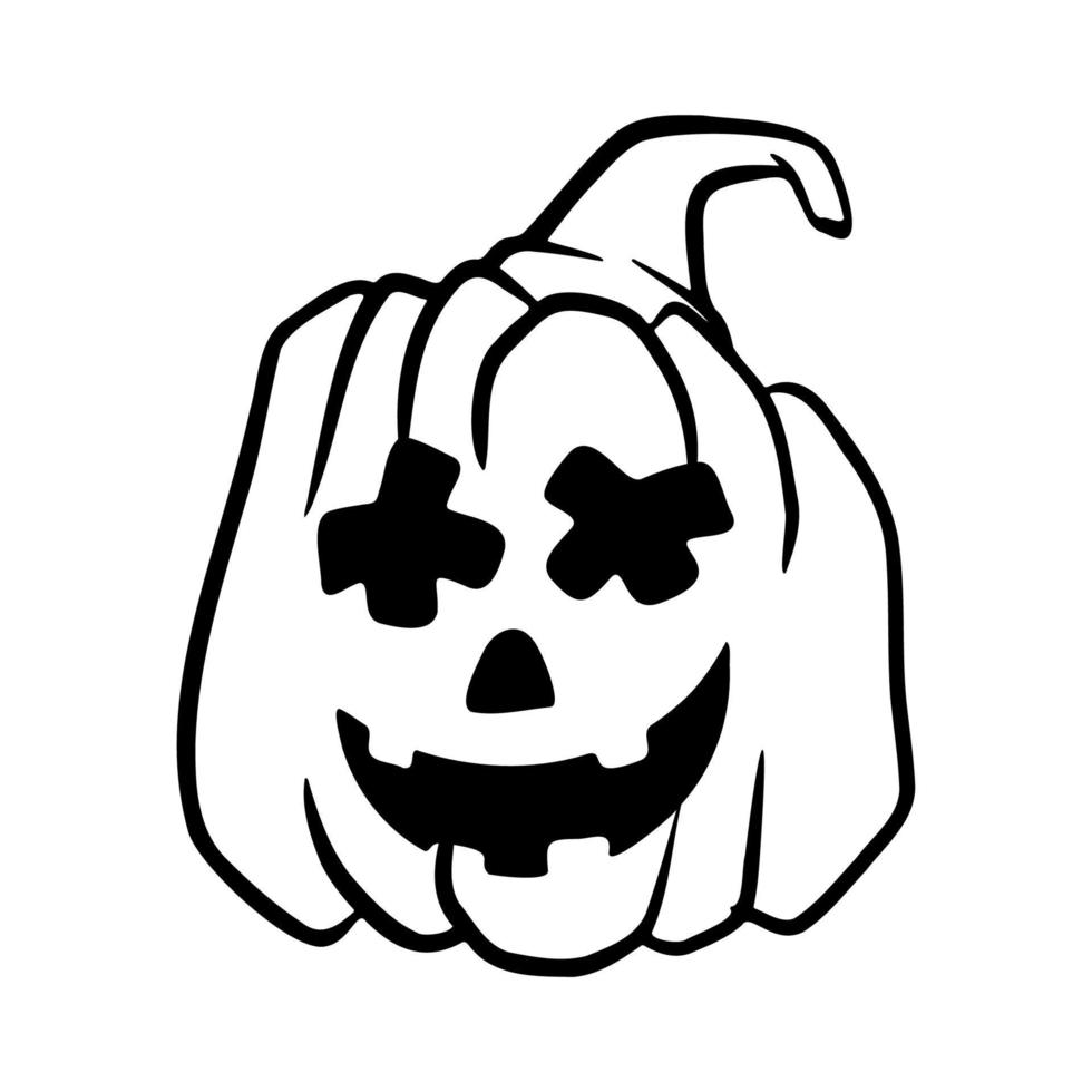 calabazas de halloween jack o caras de linternas. icono de calabaza. calabaza de halloween de miedo. vector