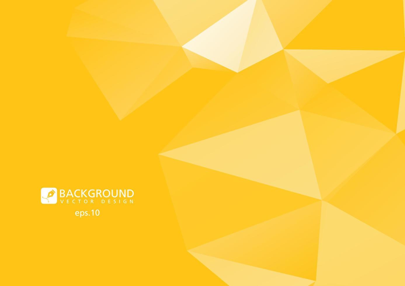 Yellow Abstract polygonal Geometric background. vector